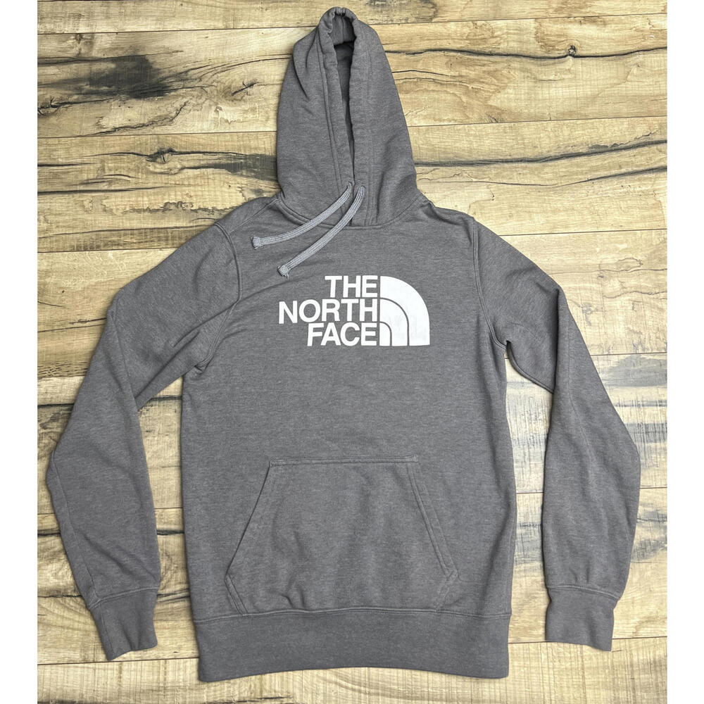 The North Face Half Dome Hoodie Men Small Gray Pull-Over Fleece Outdoor .